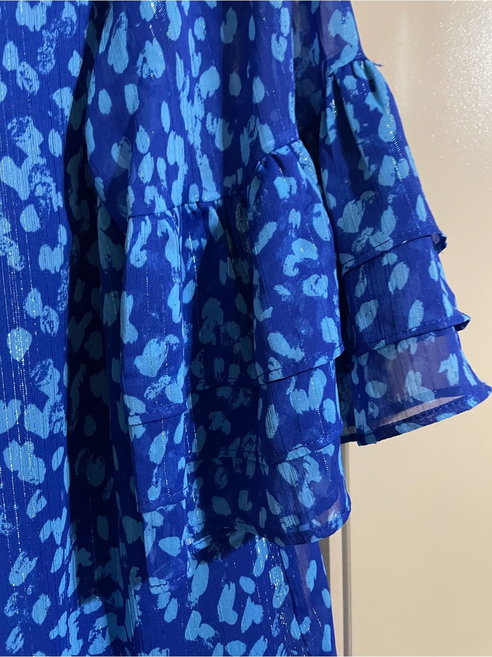 Split Neck Ruffle Blouse - Picture 3 of 5